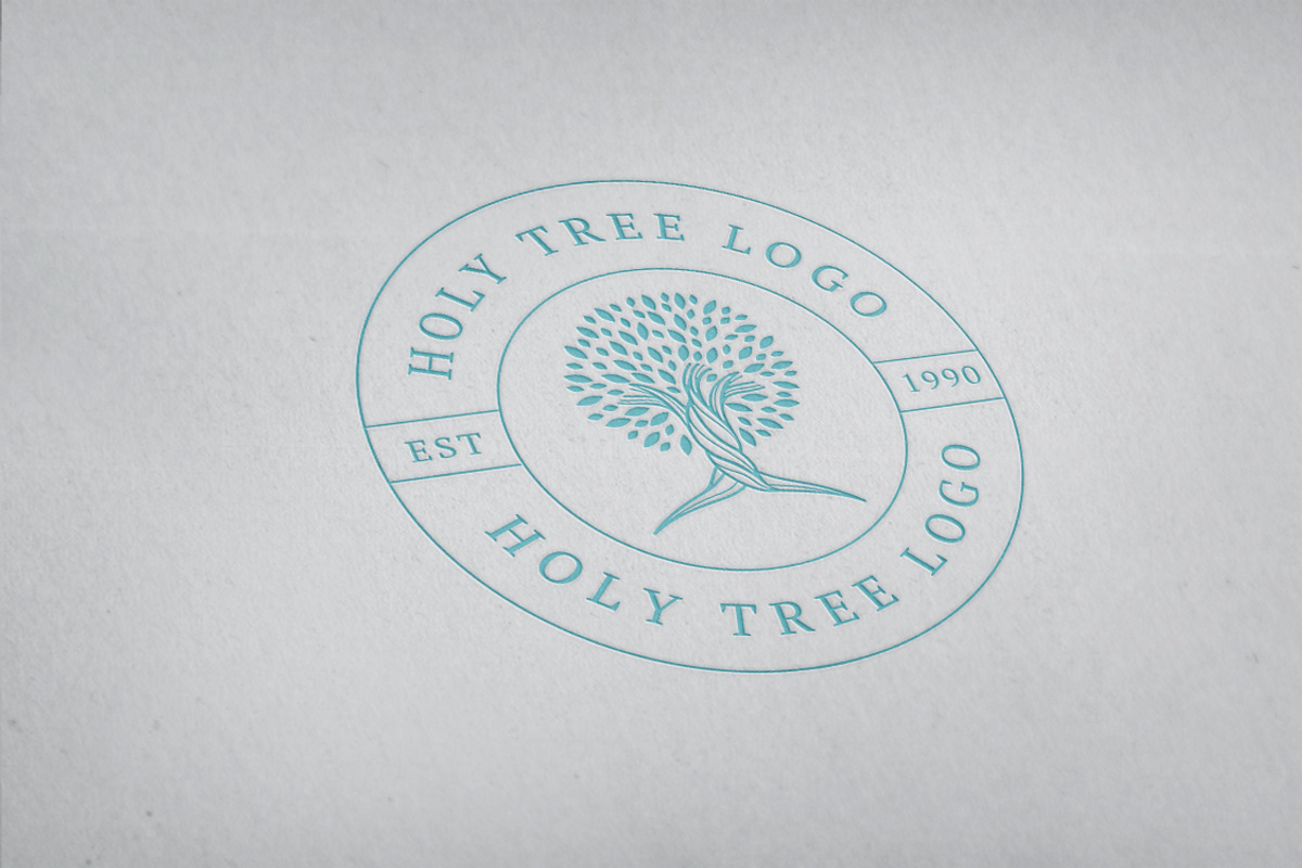 HOLY TREE LOGO VINTAGE, a Branding & Logo Template by Mariyana (Photo 5 of 5)