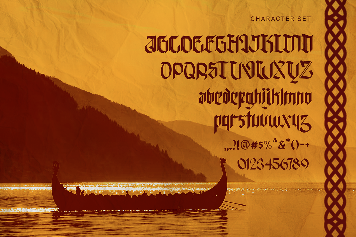 Odgar Blackletter, a Blackletter Font by Glyphstyle (Photo 3 of 3)