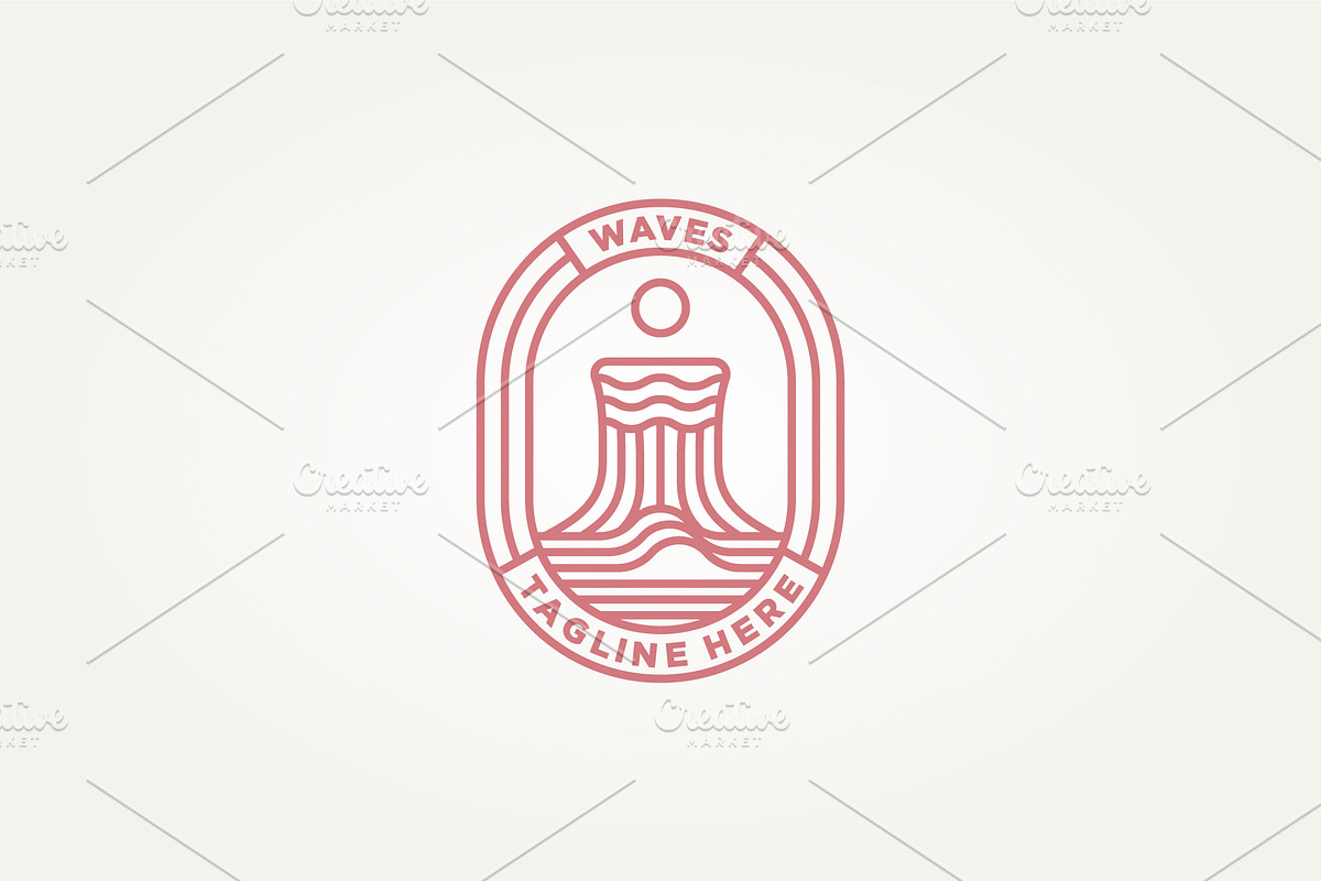 big curved wave line art logo, a Branding & Logo Template by Blazybone