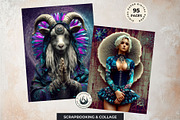 Surreal Portraits Digital Paper Set, a Decorative Illustration by ThatsDesignArt (Thumbnail 14 of 15)