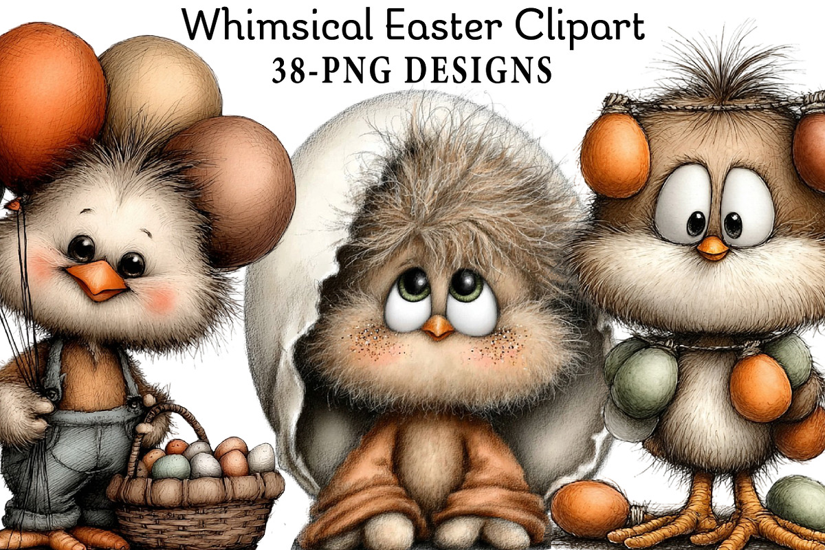 Whimsical Easter Clipart, an Illustration by Daily.Designs (Photo 1 of 8)