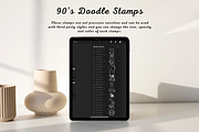 100 90's Doodle Procreate Stamps, a Brush Add-On by Painter Creative Books (Thumbnail 2 of 9)