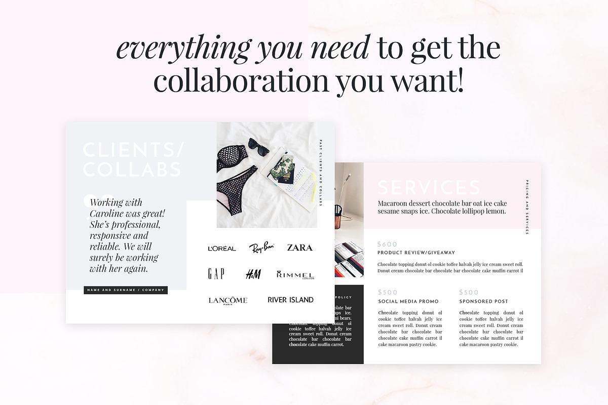 Blogger Media Kit & Proposal, a Resume Template by AdoredDesigns.com (Photo 3 of 5)