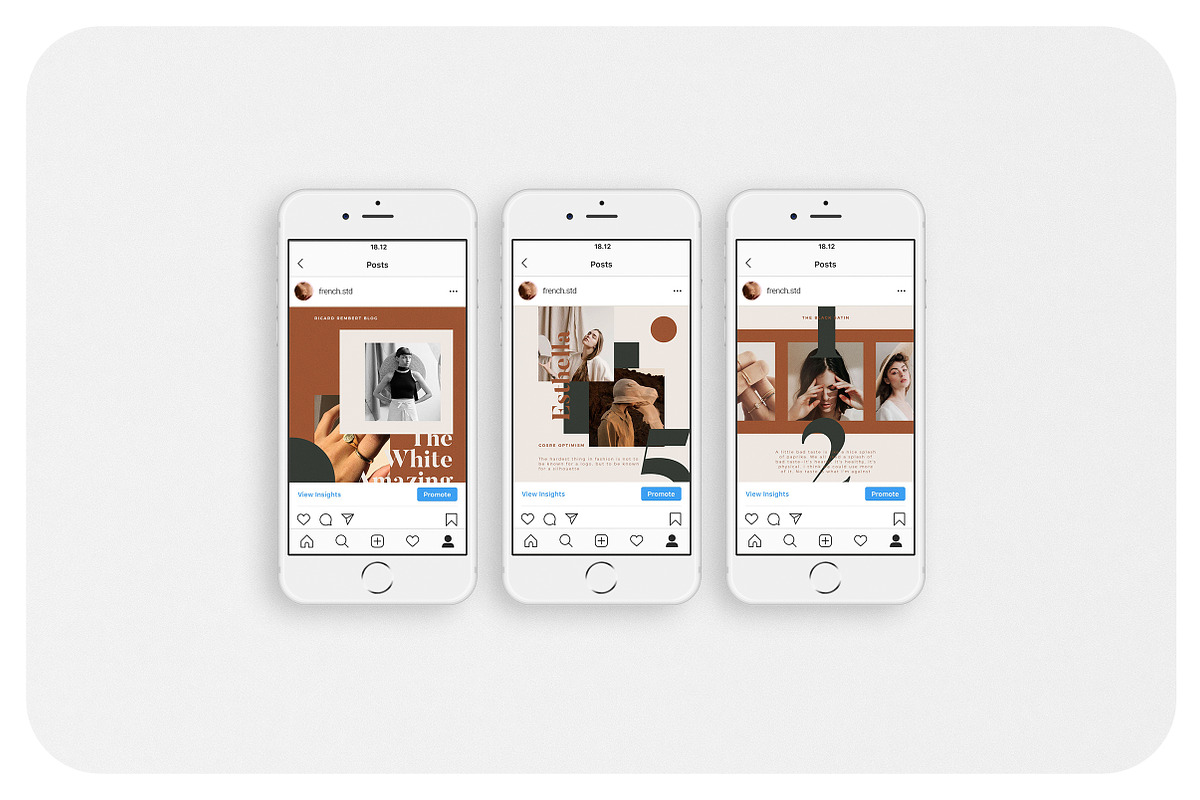 FRENCH Instagram Feed, a Social Media Template by Aprilea (Photo 3 of 7)