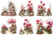 Spring Flowers Pathway Clipart, an Illustration by DreamPrint404 (Thumbnail 5 of 7)