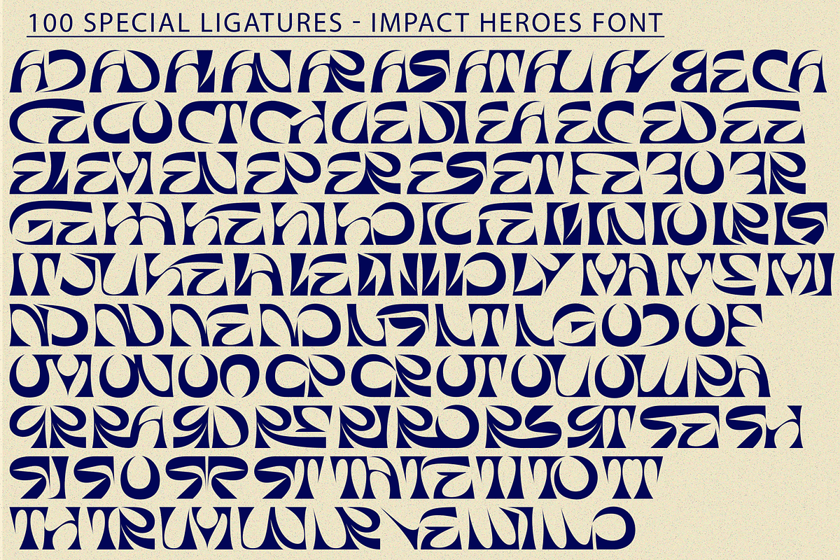 Impact Heroes Font preview 7