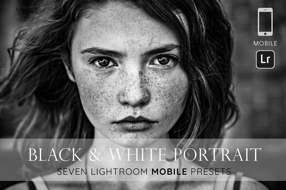 Black and white mobile presets, an Action Add-On by GDR Design (Photo 1 of 5)