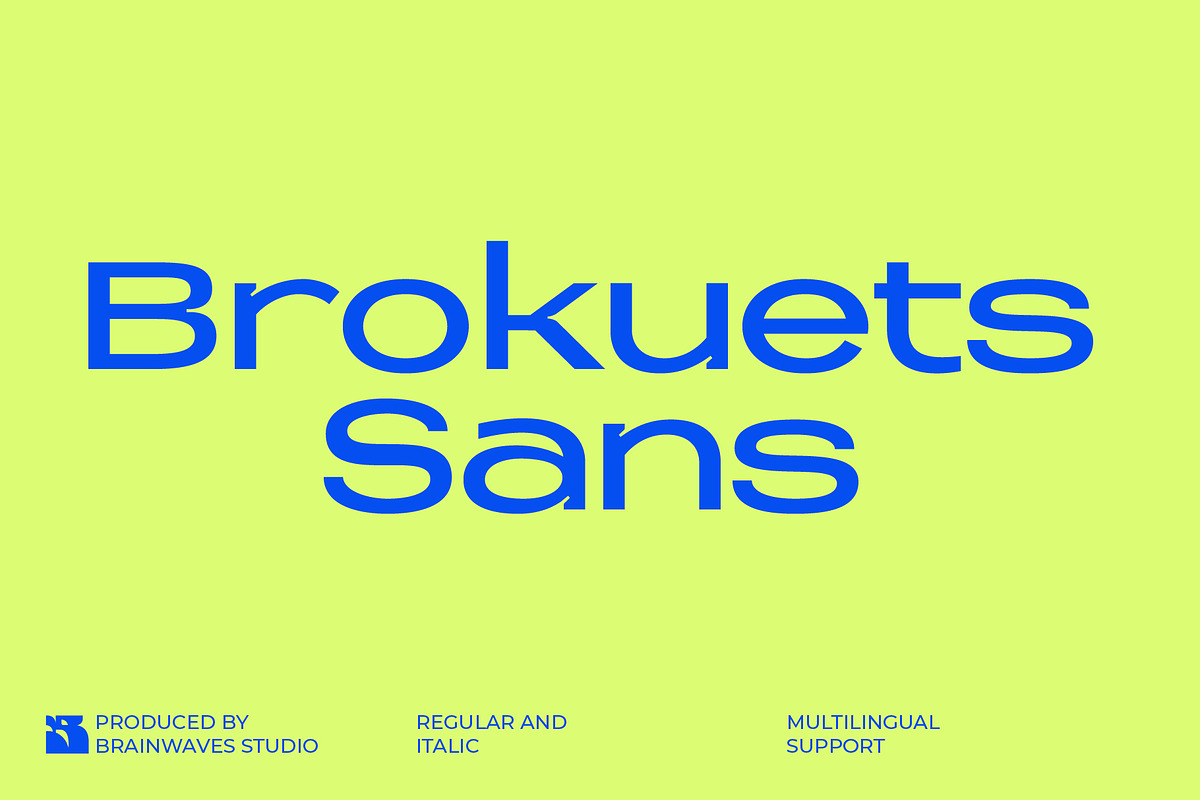 Brokuets – Extended Sans Serif, a Sans Serif Font by Brainwaves.Studio (Photo 1 of 9)