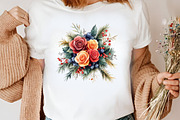 Watercolor Moody Christmas Clipart, an Illustration by Canvas Craft (Thumbnail 5 of 8)