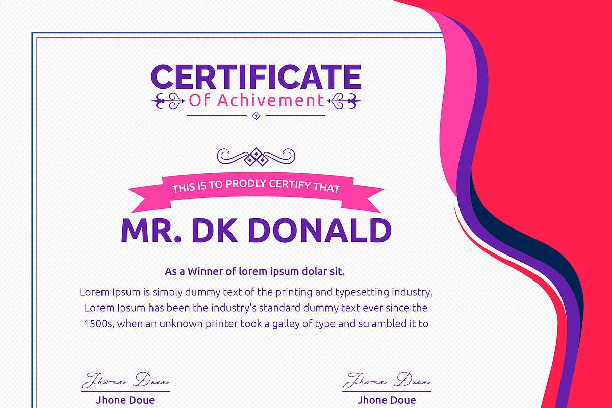 Elegant Horizontal Certificate, a Stationery Template by MRI STUDIO (Photo 10 of 11)