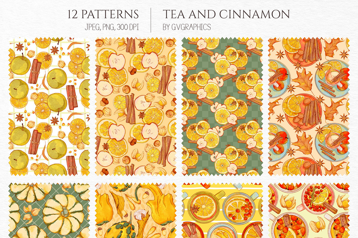 Tea and Cinnamon Collection, a Seasonal Illustration by GVGraphics (Photo 6 of 15)