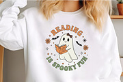 Cute Ghost Reading  PNG, an Illustration by Craft Nest (Thumbnail 6 of 6)