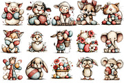 Whimsical Easter Clipart Bundle, an Illustration by OK Design (Thumbnail 3 of 6)