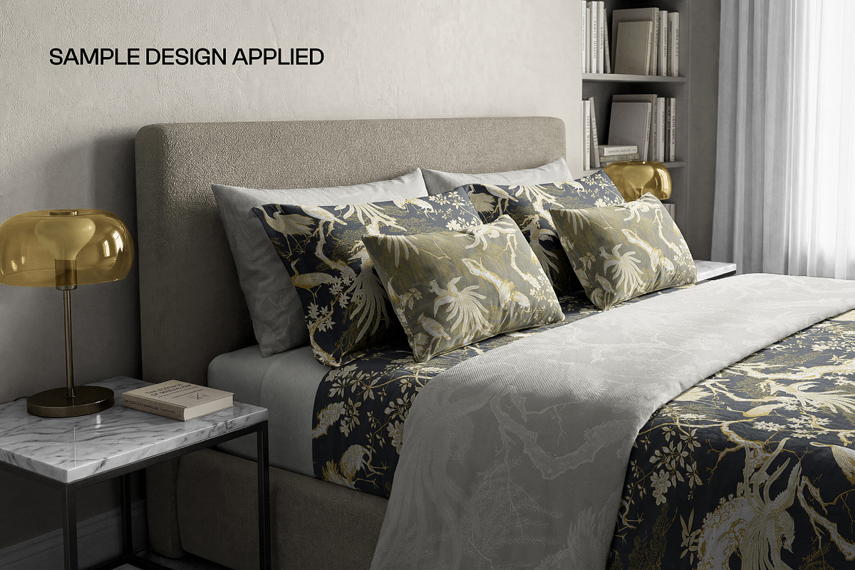 Minimalist Bedroom Bedding Mockup, a Household Mockup by creatsy5 (Photo 4 of 6)