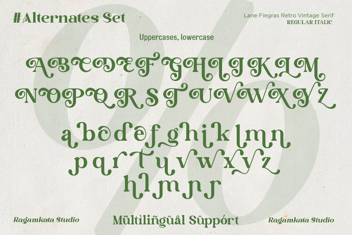 Lane Fiegras - Retro Serif Font, a Serif Font by RagamKata (Photo 12 of 12)