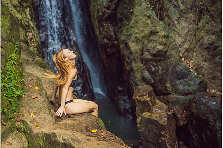 Young beautiful woman standing in, a Person Photo by Elizaveta Galitskaya