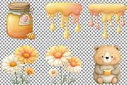 Honey Bee Watercolor Cliparts, an Illustration by Sublimation Artist (Thumbnail 2 of 7)