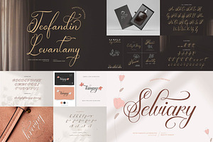 90% OFF! Elegant Script Font Bundle