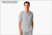 Rolled Sleeve Shirt Mockup PSD, a Shirt Mockup by Bruno's Shop (Thumbnail 2 of 4)