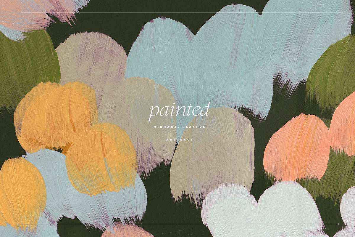 July Abstract Painted Backgrounds, a Texture Graphic by Basia Stryjecka (Photo 4 of 16)