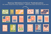 Postage Stamps and Matisse Botanical, an Object Illustration by Lettering_Logo (Thumbnail 4 of 8)