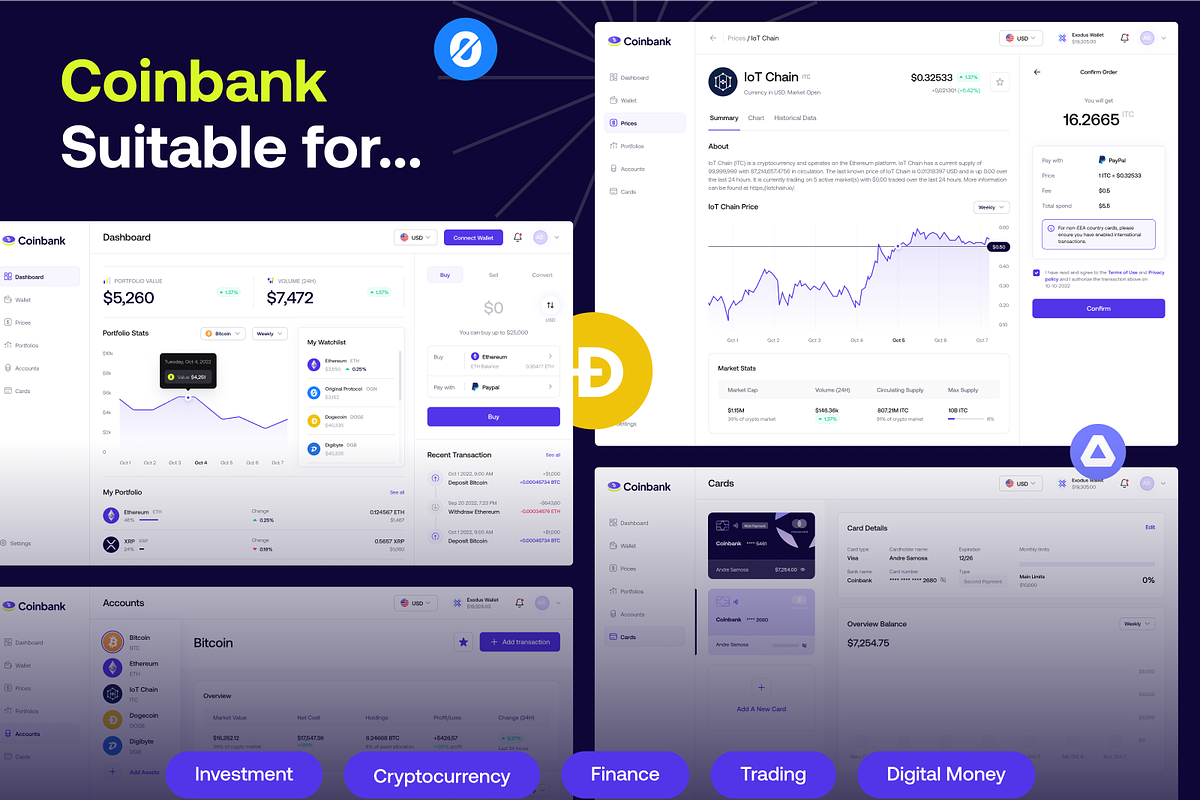 Coinbank - Crypto Trading Platform, an UI Kit Template by dhuhacreative (Photo 4 of 8)