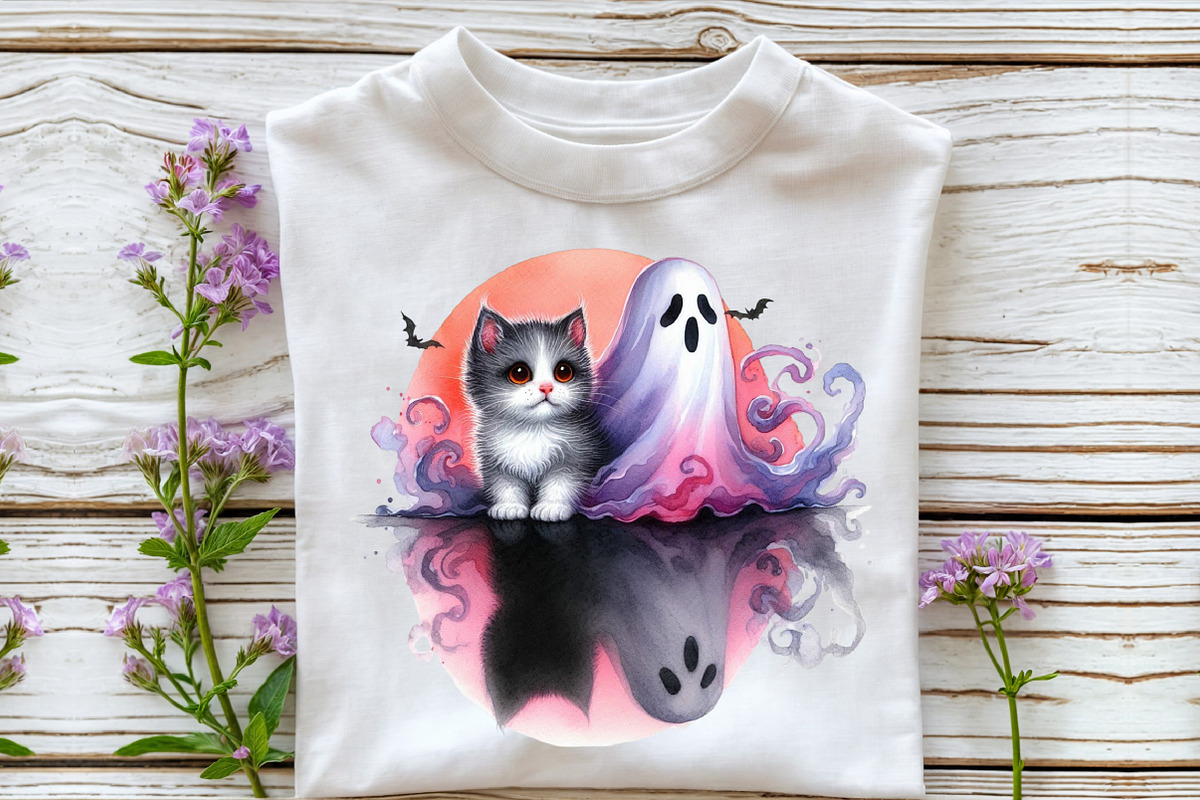 Halloween Cat And Smoky Ghost Clipar, an Icon by DreamCafeArt (Photo 4 of 7)