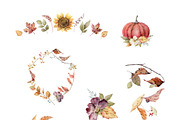 Autumn Time 2. Watercolor collection, a Decorative Illustration by Elena Medvedeva (Thumbnail 4 of 14)