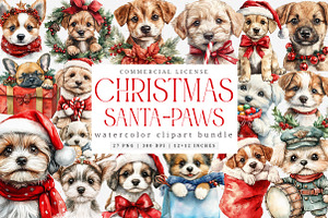 Santa Paws Retro Christmas Puppy PNG, an Illustration by SinaCreation