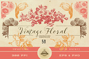 Vintage Flower Vector Graphics, an Illustration by Eclectic Anthology (Thumbnail 4 of 4)