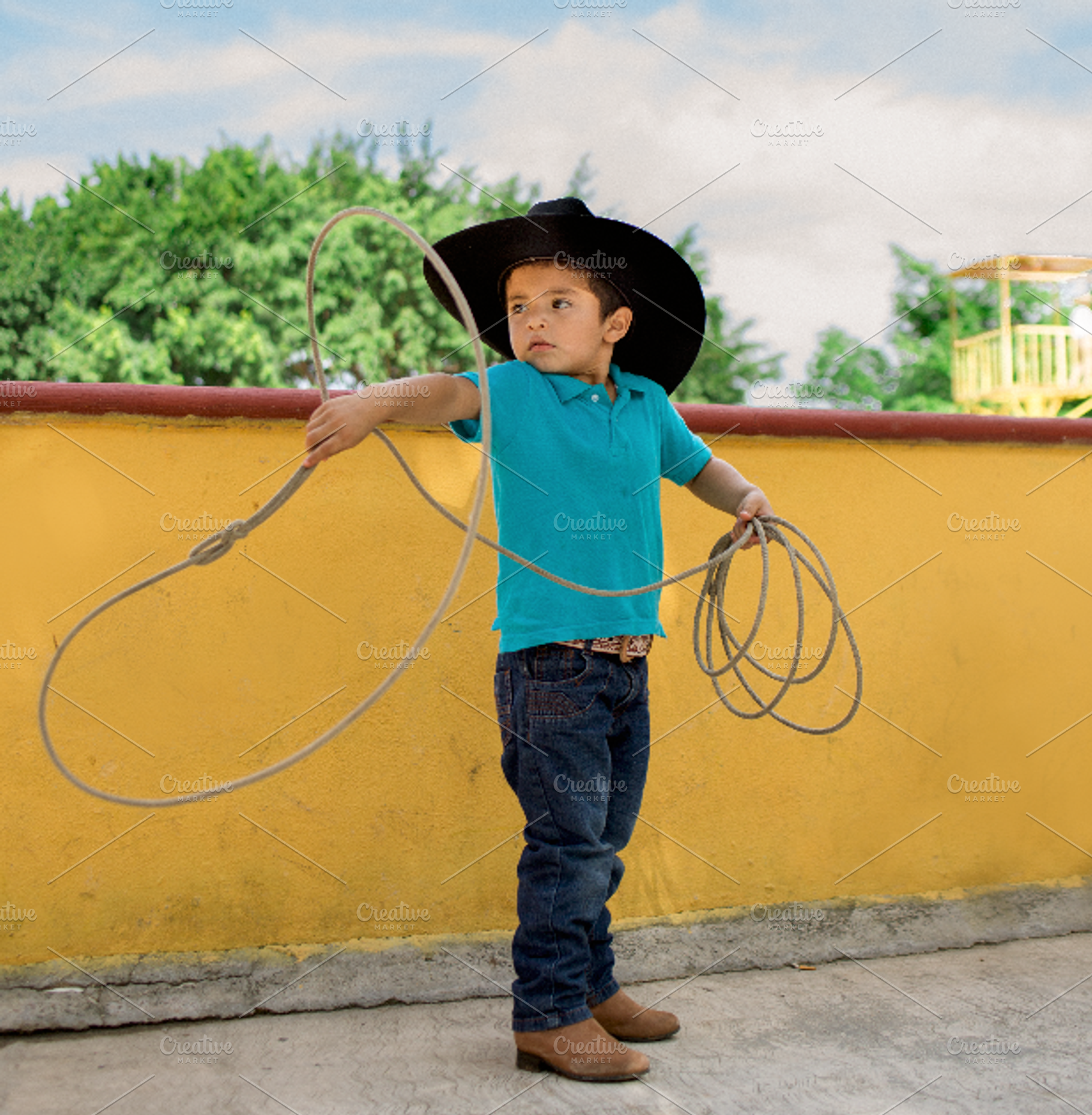 young mexican cowboy with lasso2, a Photo by art.podolski