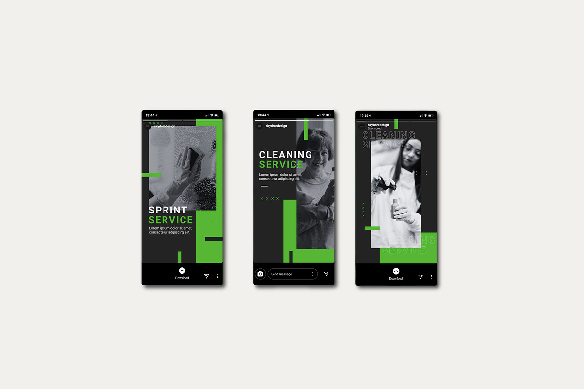 Cleaning Instagram Canva Templates preview 5