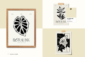 Floral Ink Poster Builder