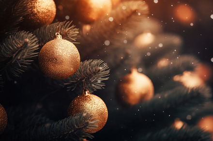 A beautifully adorned Christmas tree, a Photo by Iftikhar Alam