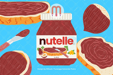 Customizable Nutella Jar SVG EPS Cut