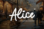 Alice Monoline Font – Cute Script, a Script Font by WhymoreArt (Thumbnail 1 of 10)