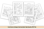 Cute Bunny Cottage Coloring Page, an Education Illustration by DesignDevisers (Thumbnail 5 of 5)