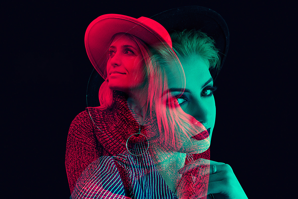 Double color exposure photo effect, a Layer Style Add-On by Pixel Gallery (Photo 3 of 4)