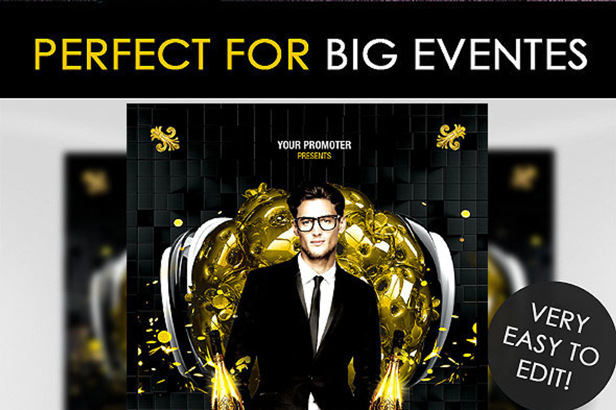 Black Party Template, a Templates & Theme by sonnyflyer (Photo 1 of 3)