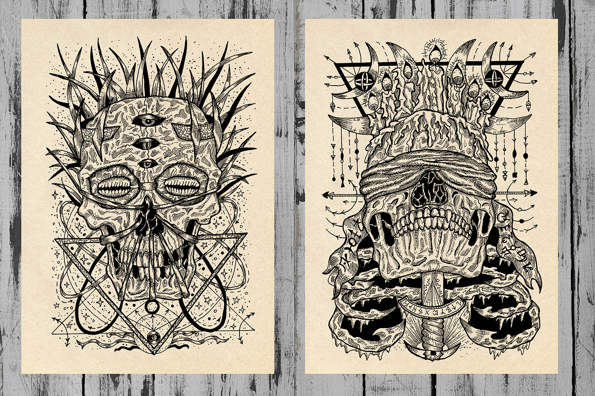 Evil skulls. Part 3, a Background Graphic by Samiramay (Photo 4 of 6)