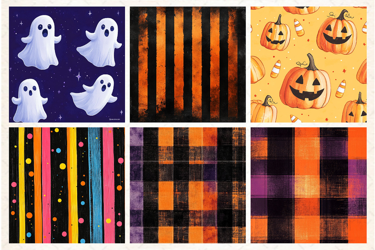 Halloween Digital Papers, a Pattern Graphic by Libby Wishes (Photo 5 of 6)