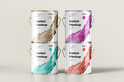 Paint Bucket Mock-up, a Cups & Container Mockup by Yogurt86 (Thumbnail 13 of 13)