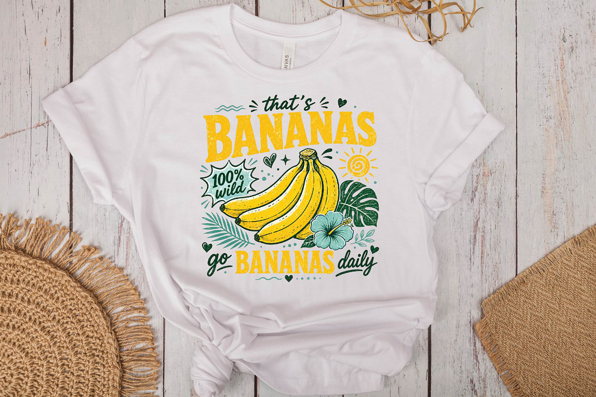 Bananas Daily Sublimation Design, a Seasonal Illustration by DreamPrint404 (Photo 4 of 6)