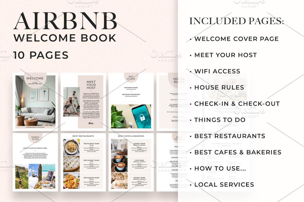 Airbnb STR Welcome Book Template, a Design Template by LineByLine (Photo 5 of 7)