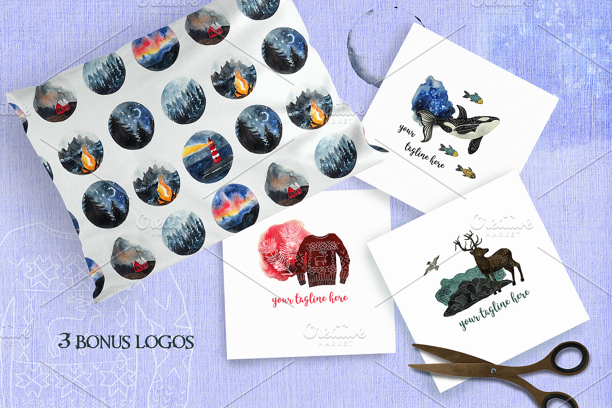 Scandinavian collection. PNG+JPEG, a Decorative Illustration by Scarlet Heath Art (Photo 11 of 14)