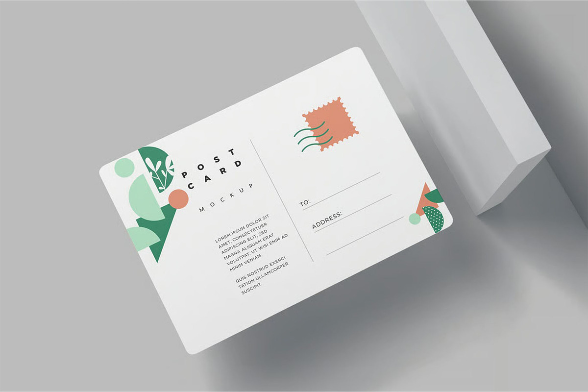 5 x 7 Inches Post Card Mockups, an Advertising Mockup by megostudi0 (Photo 2 of 6)