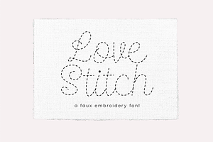 Love Stitch | Faux Embroidery Font, a Script Font by KA Designs