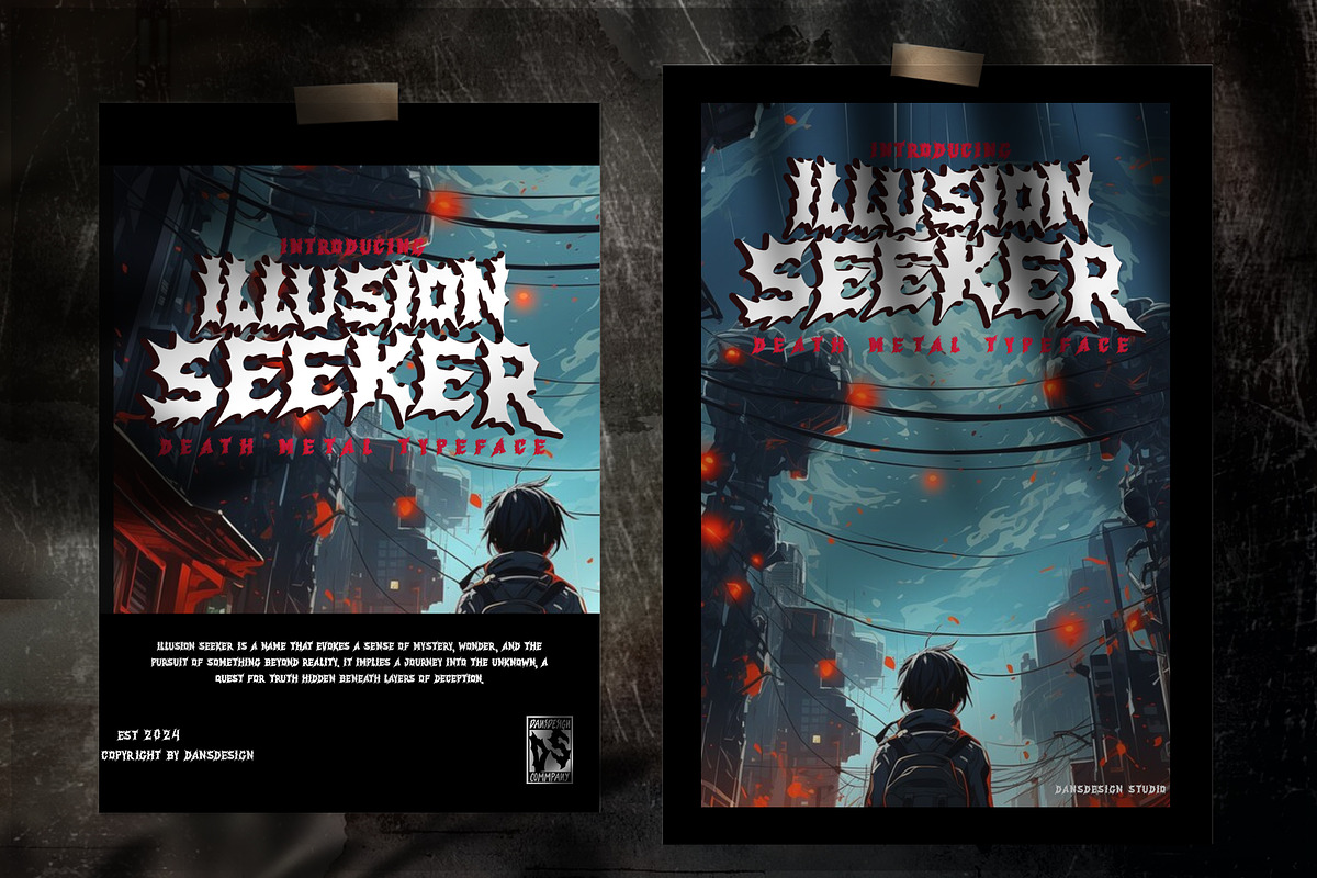 Illusion Seeker Metal Blackletter, a Blackletter Font by dansdesign (Photo 8 of 12)