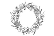 Easter Floral Botanical Frame Bundle, an Object Illustration by Designer_Momina (Thumbnail 5 of 14)