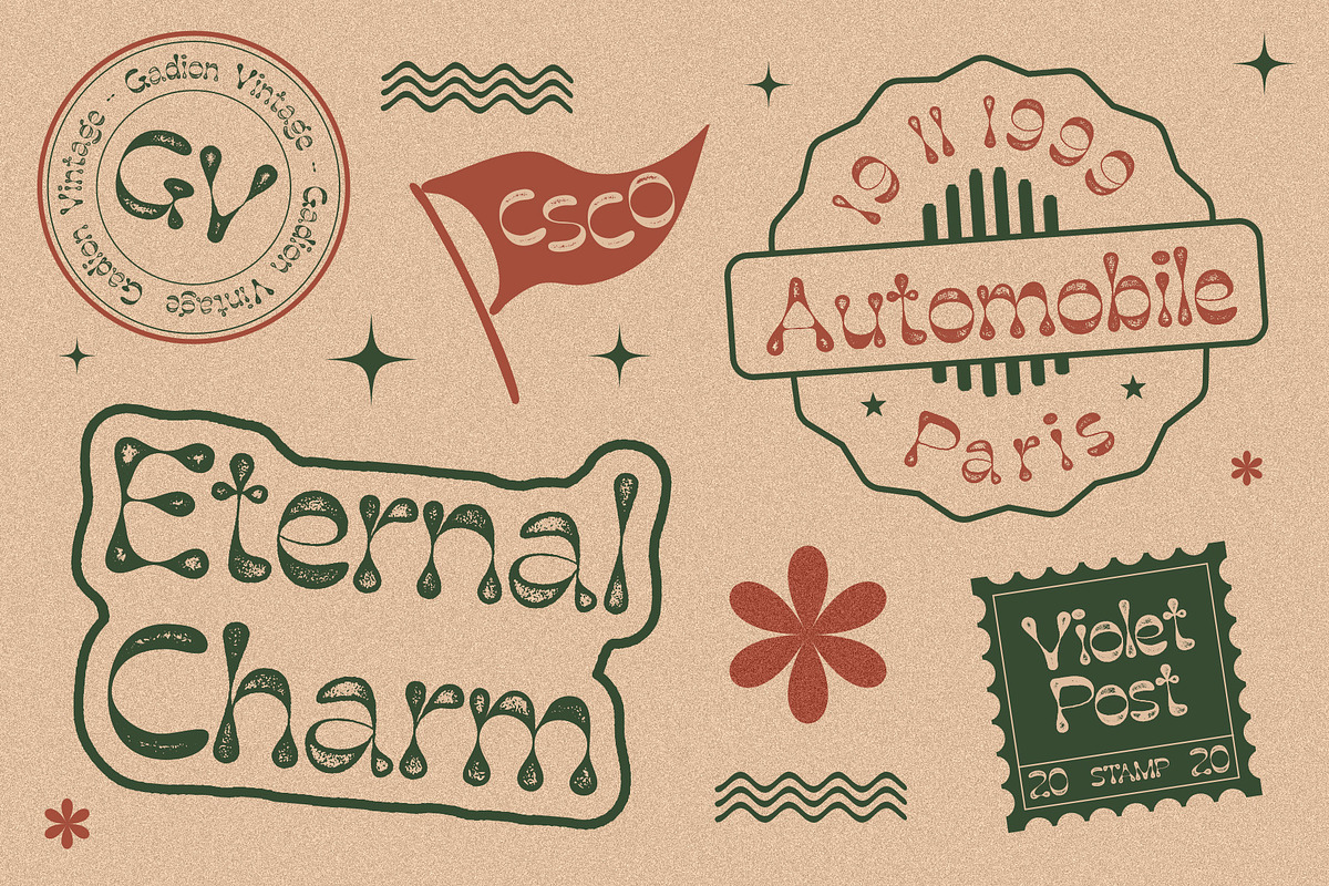 Gadion Vintage, a Serif Font by Craft Supply Co. (Photo 6 of 8)